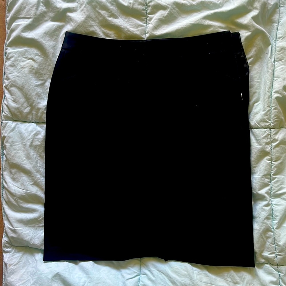 Theory pencil work skirt cotton pockets black size 0